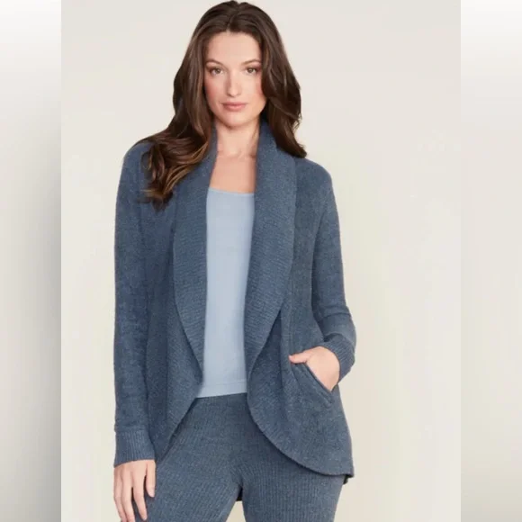 Barefoot Dreams Slate Blue Women's Cardigan - Picture 1 of 6